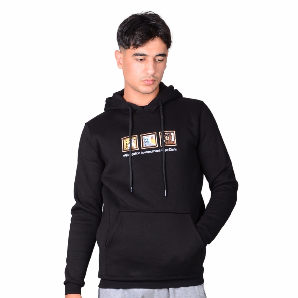 101 SİYAH ÜÇ İPLİK KAPÜŞON. SWEAT XL