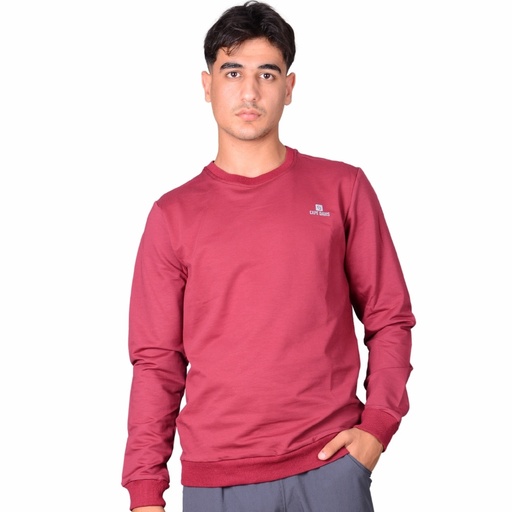 086 BORDO İKİ İPLİK BİSİKLET YAKA XXL